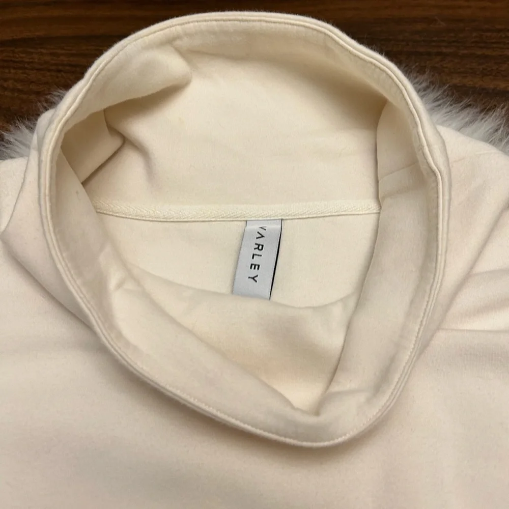 Varley Cream Drawstring Funnel Neck Pullover - Picture 10 of 16